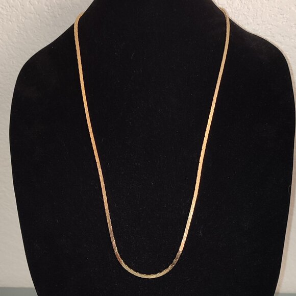 Long Golden Chain Triangles Unmarked Vintage Boho Bohemian - Picture 1 of 7